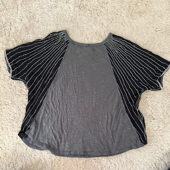 Free People Tiger Tee with sheer beaded sleeves - Picture 3 of 7